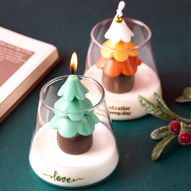 UDOCOOL 3D Weihnachtsbaum Acryl Kerzenform für DIY Duftkerzen und Seifen in Multicolor - Bild 1