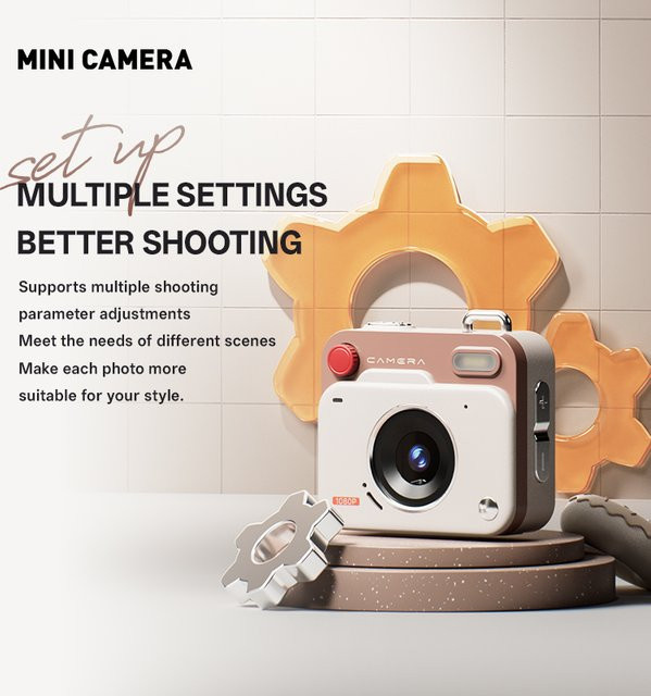 Retro CCD Mini Digitalkamera in Schwarz als tragbare Schlüsselanhänger Kamera für Outdoor und Reisen - Bild 1