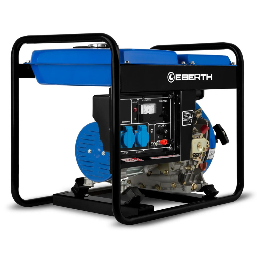 Eberth Diesel Notstromaggregat 2000 Watt Stromerzeuger in Blau - Bild 2