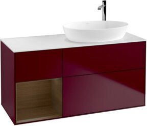 V&B Waschtischunterschrank Finion mit Wandbeleuchtung, Farbe: Weiß, Breite: 120 cm, Tiefe: 50,1 cm, Höhe: 50,1 cm - Bild 1