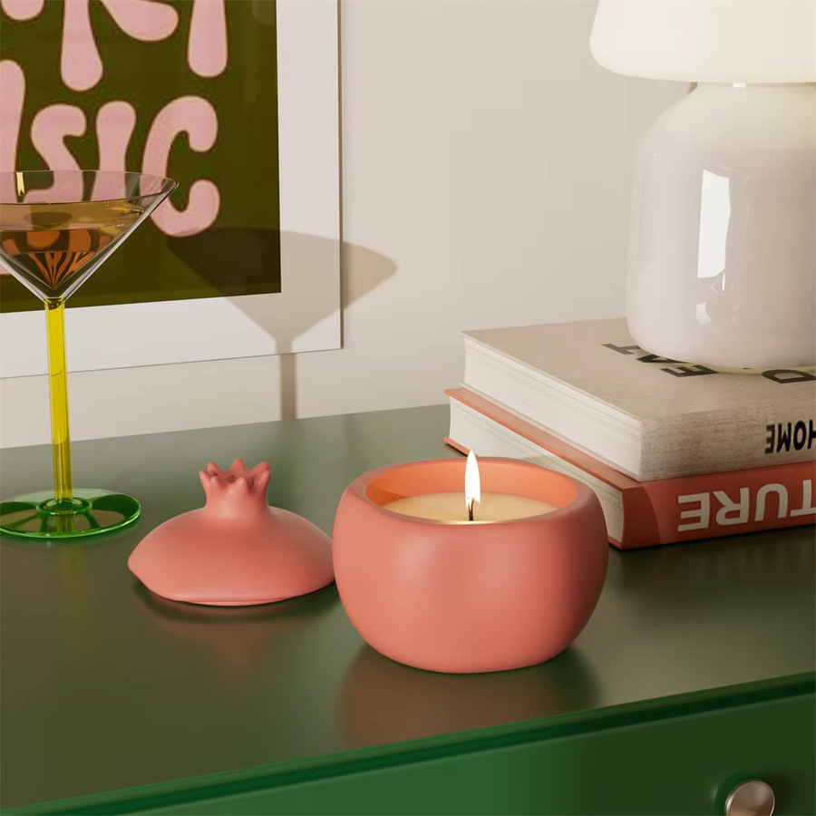 GBhouse Silikonform Granatapfel für DIY Kerzen und Jesmonite Gefäße in Pink - Bild 3