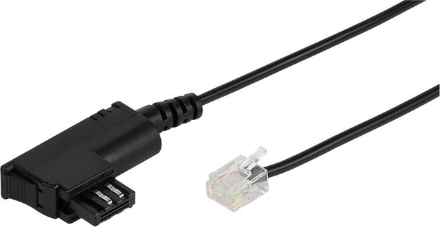 Vivanco Telefon Anschlusskabel TAE-F auf RJ11 4p4c in Schwarz, 3m - Bild 1
