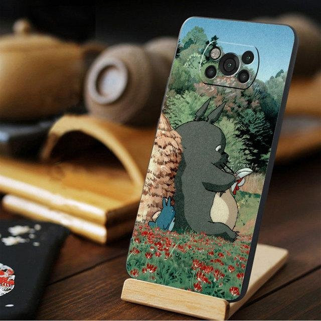 Totoro Handyhülle für Xiaomi Poco 10t 9t X3 NFC M3 X4 Mi 11 Lite 11t F3 M4 Pro 5G F4 GT Note 10 Mi 12 in Grau - Bild 1