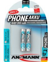Ansmann DECT maxE HR03 Micro AAA NiMH Akku 800 mAh 1.2V, 2 Stück in Silber - Bild 2