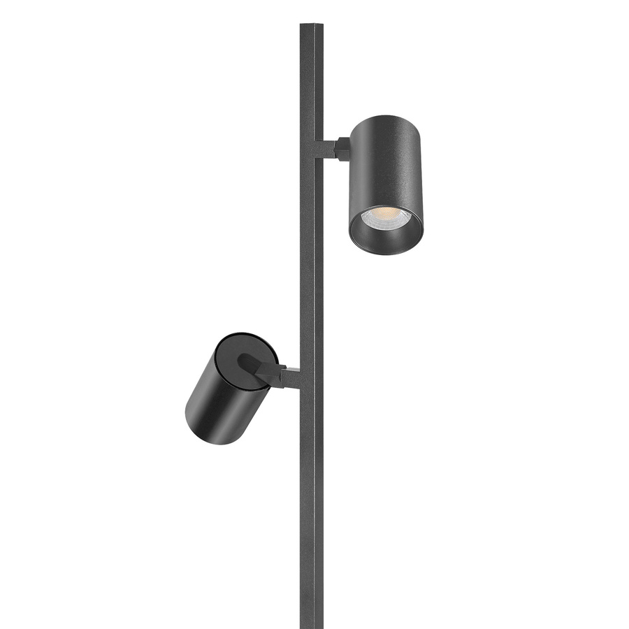 Luxvenum Stehleuchte SIGNATURE 2-flammig mit dimm2warm LED und integriertem Dimmschalter, matt schwarz oder weiß - Bild 1