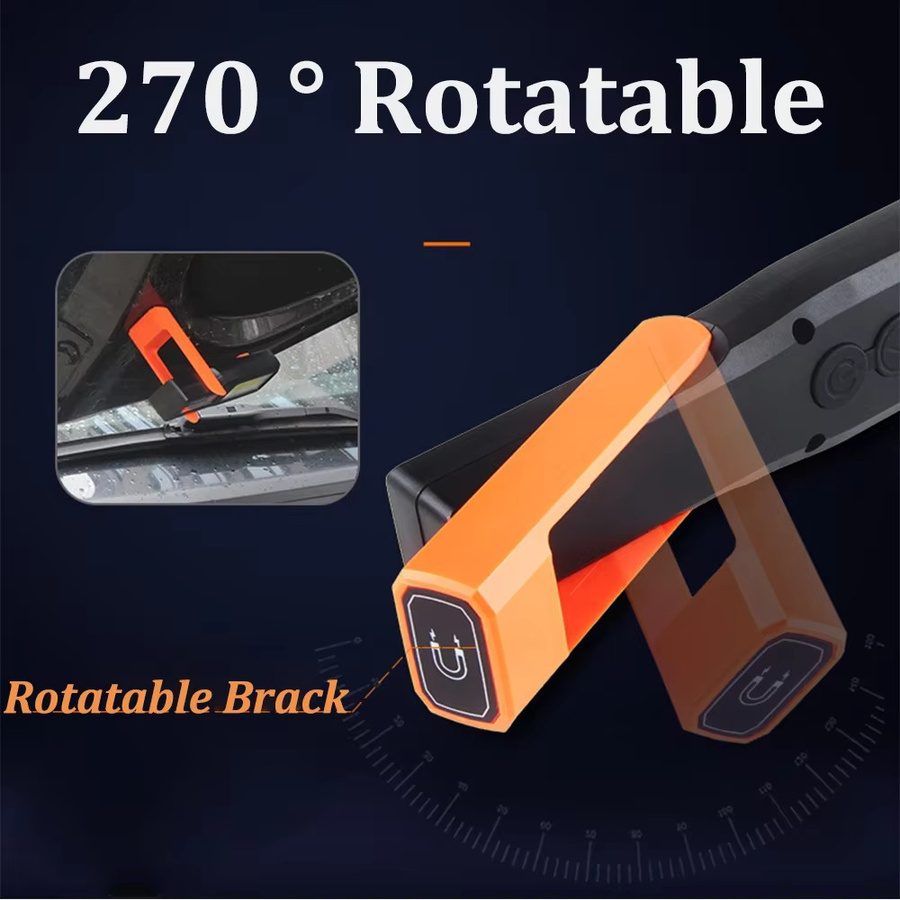 Heinast COB LED Arbeitsleuchte Schwarz Magnetisch USB Aufladbar mit Notlichtfunktion - Bild 5