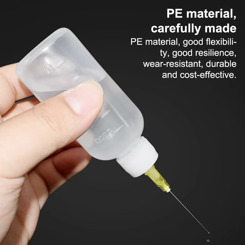 HUXUAN Kolophonium Lötflussmittel in der 50ml Plastikflasche für die Reinigung von Platinen und Schweißreparaturen, transparent - Bild 3