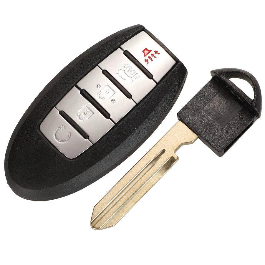 Jingyuqin Smart Remote Auto Schlüssel für Nissan Patrol Armada, 5 Tasten, 433MHz, ID46 PCF7952 Chip, Schwarz - Bild 3