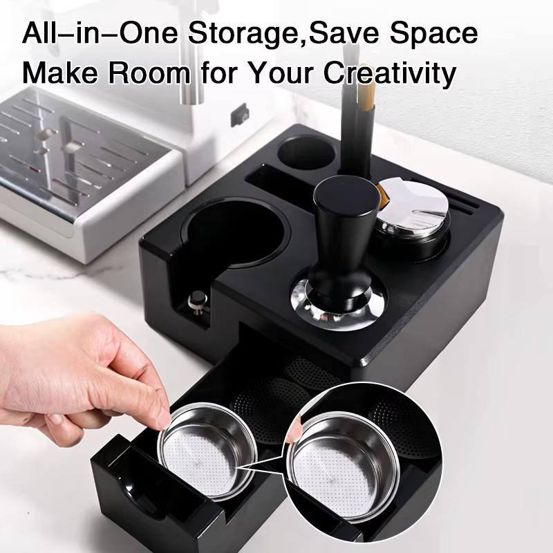 Kaffee Portafilter Halter Station Organizer für Delonghi und Breville, Schwarz, Kunststoff - Bild 2