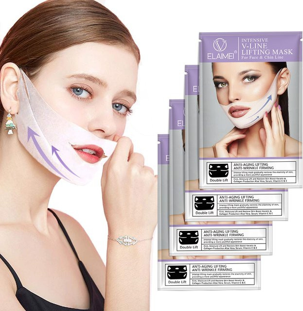 Quedonc V-Line-Maske, 4 Stück, Gesichtslifting, Unisex - Bild 1
