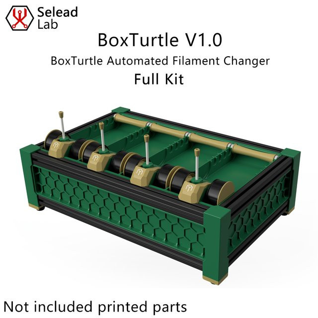 Seleadlab BoxTurtle Voron Filament Komplettset AFC Lite Board für Typ B MMU Voron2.4/Trident DIY AMS Klipper in Grün - Bild 1