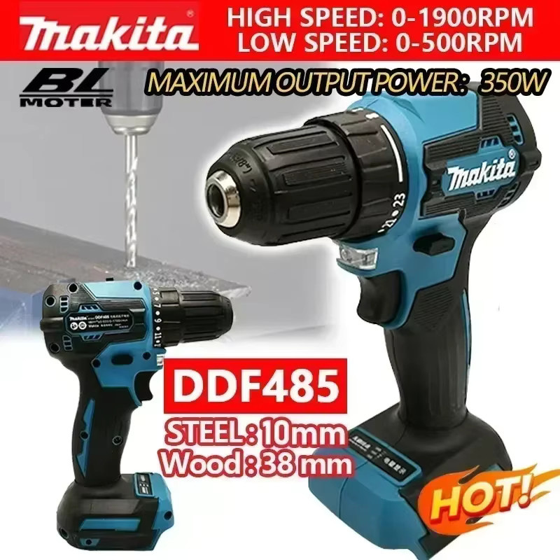 Makita LXT Akku-Bohrschrauber DDF487, bürstenloser Schlagschrauber, 18 V, Blau - Bild 2