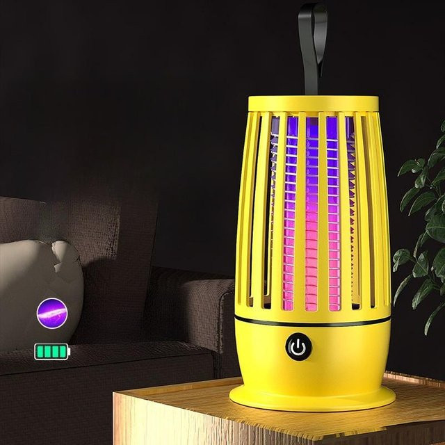 Lanzhong home life USB-wiederaufladbare Mückenvernichterlampe in Gelb für Innen- und Außenbereich - Bild 1