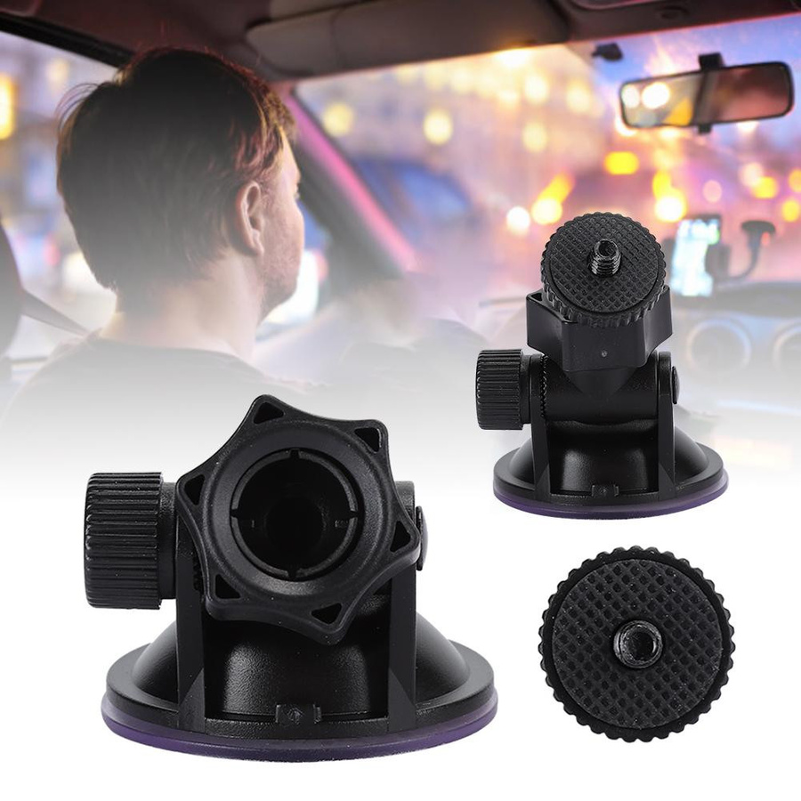 Koogeelife Dashcam Autohalterung HD H3005A Set mit 2 Stück, 55mm Saugnapf, 360 Grad drehbar, Schwarz - Bild 3