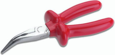 Cimco VDE Telefonzange 16mm long nose 45 Grad gebogen rot orange - Bild 1