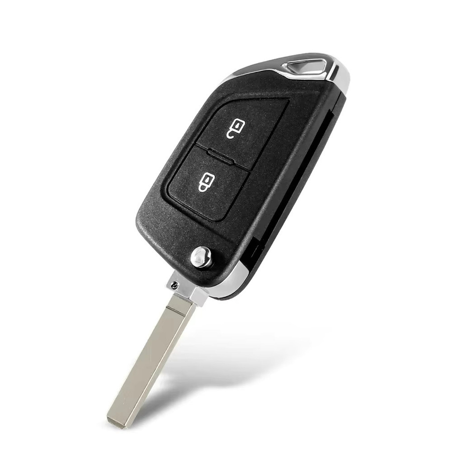 KEYYOU Ersatzgehäuse für Autoschlüssel in Schwarz passend für Citroen C2 C4 C3 C5 C6 DS4 DS3 DS5 Berlingo Picasso C-Elysee Dispatch HU83/VA2 - Bild 3