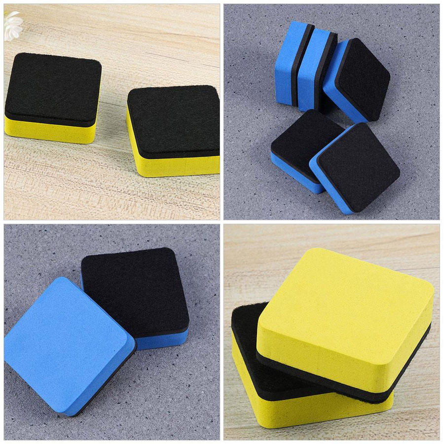 Yiran Furniture 20er Set Magnetische Whiteboard Radiergummis und Marker in Blau, Gelb und Rot aus EVA und Filzstoff - Bild 5