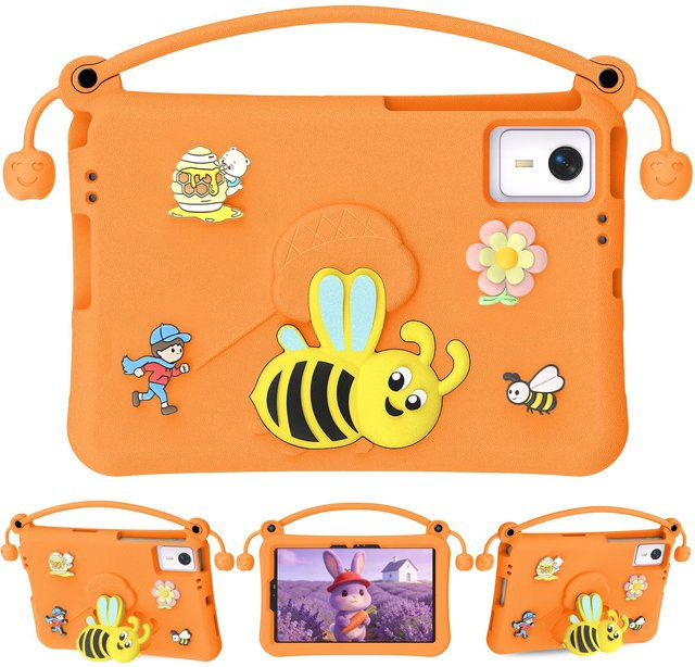 Kinder EVA Schutzhülle für Samsung Galaxy Tab S11, S10 Lite, S9 FE, S8, S7 (11 Zoll) mit Bienen-Design in Orange - Bild 1