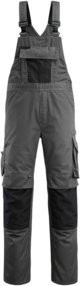 Mascot Augsburg Latzhose in Dunkelanthrazit/Schwarz mit Reflexstreifen und Cordura-Material, Größe 90C46 - Bild 1