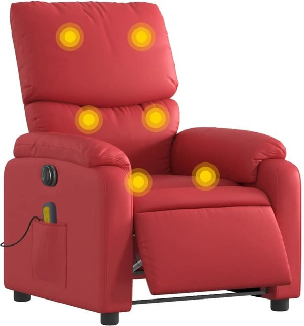 vidaXL Massagesessel Elektrisch Modell 3 in Rot aus Kunstleder - Bild 1
