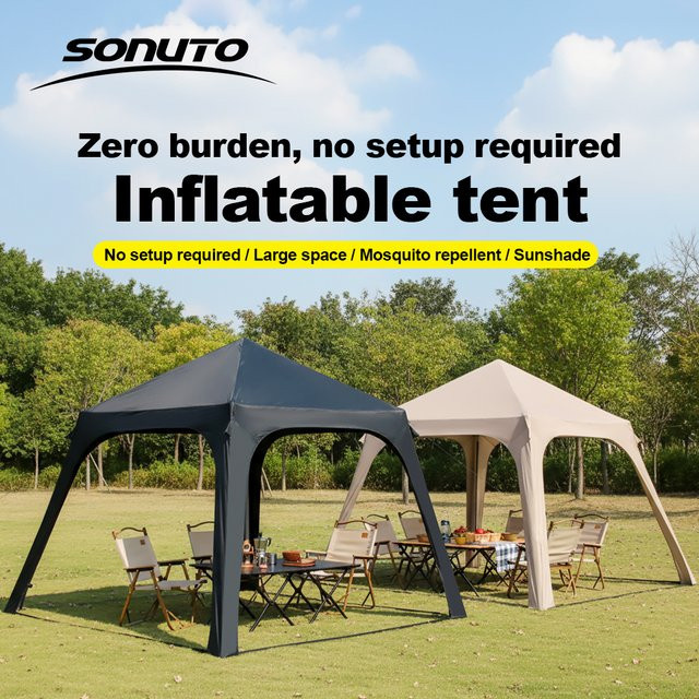 Sonuto Aufblasbares Campingzelt B/T/H: 300 x 300 cm, Wasserdichter und Windfester Luxus-Glamping-Unterstand mit UV-Schutz - Bild 1