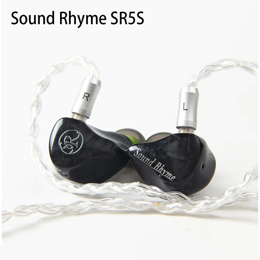 Sound Rhyme SR5S HI-FI In-Ear-Kopfhörer mit 4BA und 1 dynamischem Treiber, Hybrid Upgrade IEM Headset, Schwarz - Bild 1