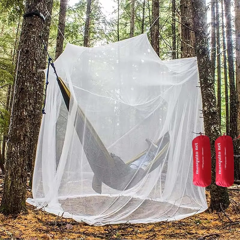 Moskitonetz für die Outdoor-Hängematte in Weiß mit quadratischer Oberseite und praktischer Aufbewahrung zum Zusammenklappen - Bild 2