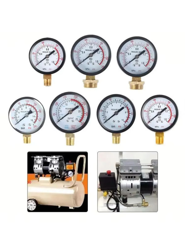 HpLive Pool Filter Wasser Manometer Y60 mit Messbereich 0-1,6 MPa und 0-230 PSI für Luftkompressoren und Luftpumpen - Bild 4