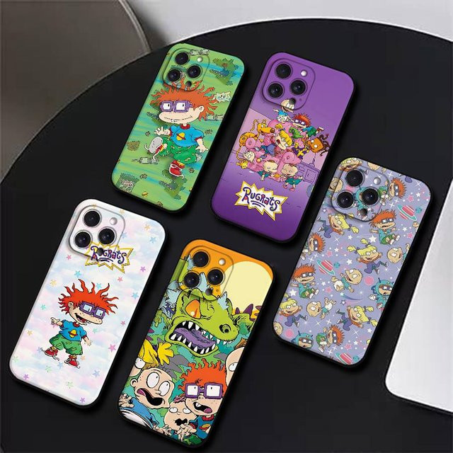 Mesuca Handyhülle im Rugrats Anime Design für iPhone 11 bis iPhone 17 Pro Max Plus Mini, weiche TPU Hülle, Multicolour - Bild 1