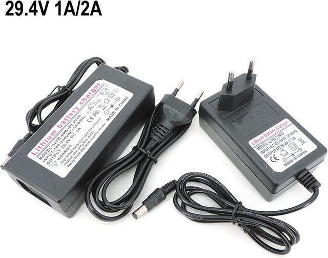 XHJ12 AC zu DC Netzteil Ladegerät für 29,4 V Lithium-Ionen-Akkus von Elektrorollern und Fahrrädern, Farbe: Schwarz - Bild 1