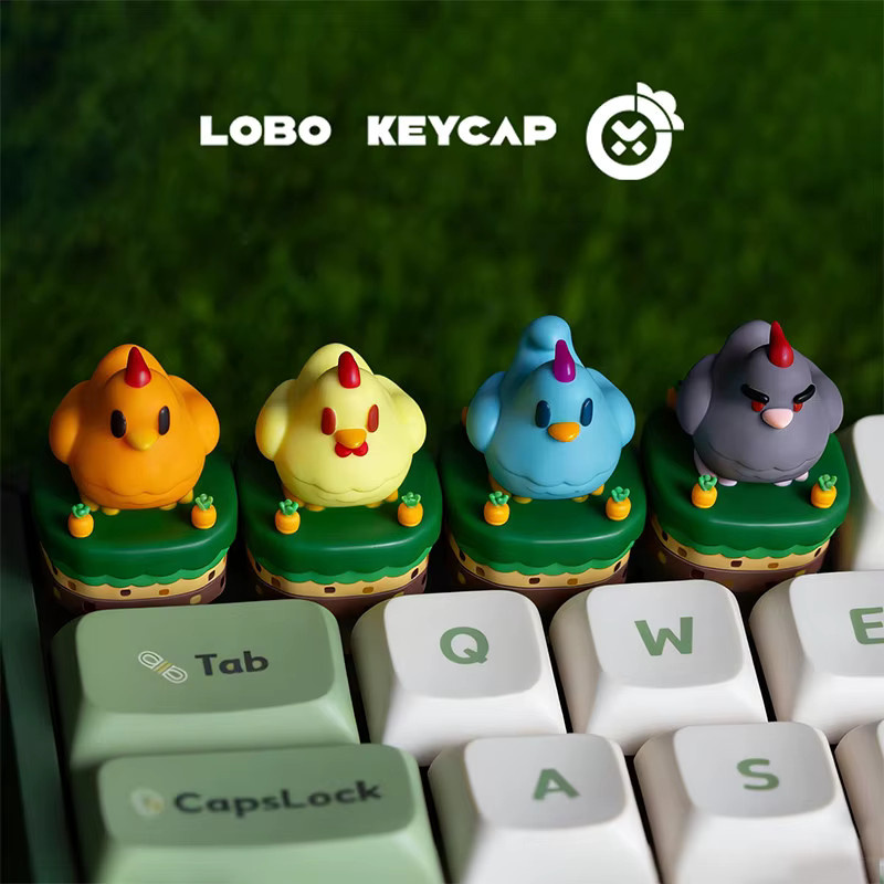 LOBO Stardew Valley Chicken Keycap Gelbe Resin-Esc-Tastenkappe als Kawaii-Figur für deine Tastatur - Bild 1
