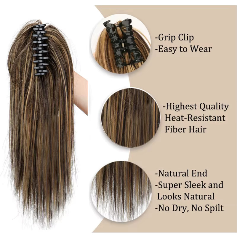 H&STAR Haarverlängerung Clip-in Pferdeschwanz, synthetisch, Damen - Bild 3