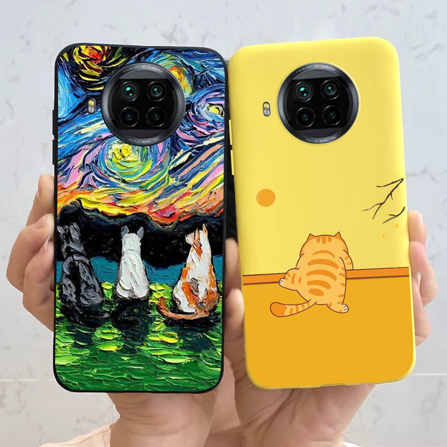 Silikon Handyhülle mit süßem Katzen-Cartoon-Druck für Xiaomi Mi 10T Lite 5G, Mehrfarbig - Bild 2