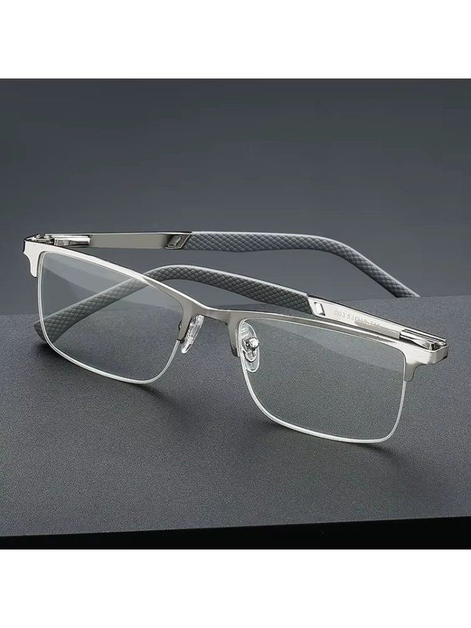 Computer-Brille Unisex, quadratisch, Metall, Silber - Bild 4
