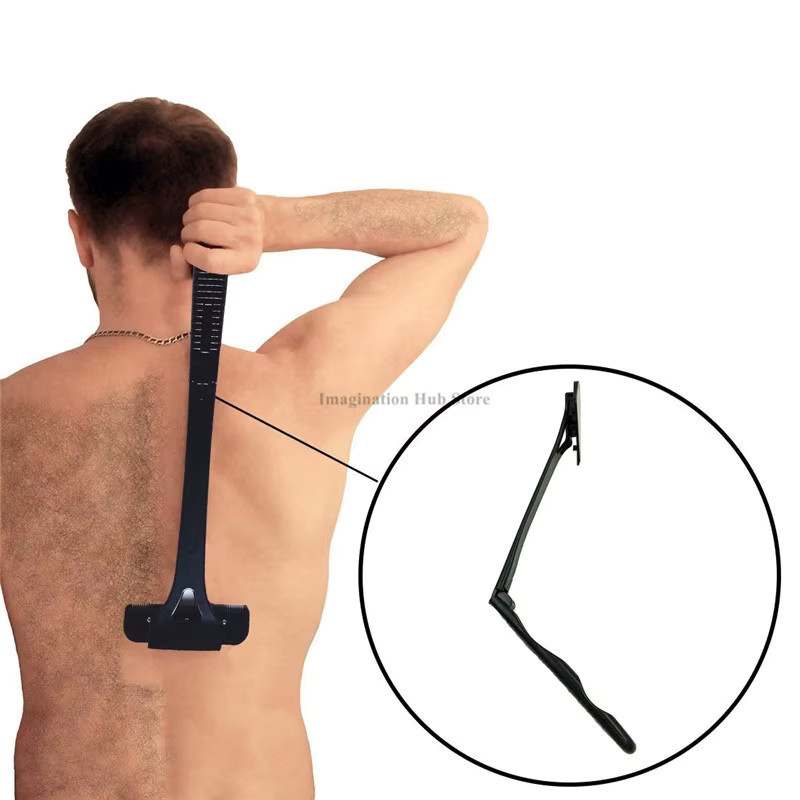 Faltbarer Rückenrasierer mit langem Griff, Körperhaartrimmer, Unisex - Bild 2