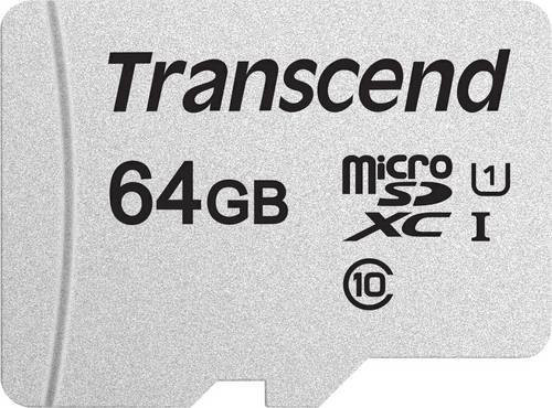 Transcend Premium 300S microSDXC-Speicherkarte 64 GB Class 10 UHS-I inkl. SD-Adapter in Grau - Bild 1