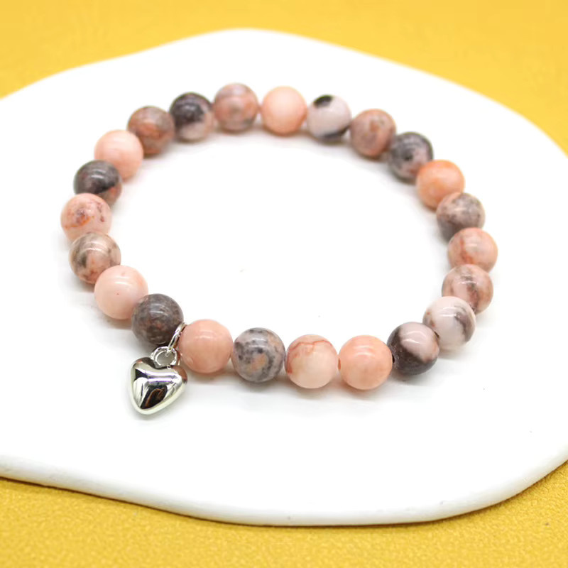 LENNIK Freundschaftsperlenarmband, rosa, Perle, Unisex - Bild 2