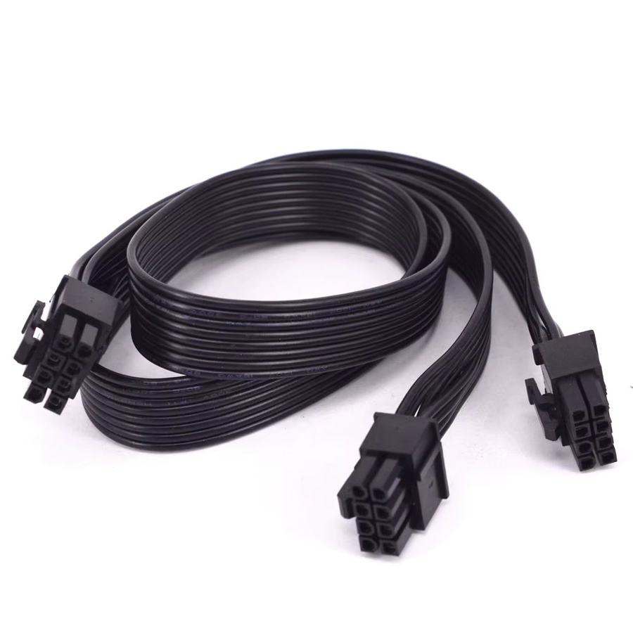 Asus PCIe 8Pin zu 2 Port 6+2pin PCI-e Netzteil Kabel für ROG Strix Loki in Schwarz - Bild 2