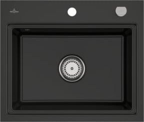 Villeroy & Boch Subway Style 60 S Flat bündige Keramikspüle in Pure Black - Bild 1