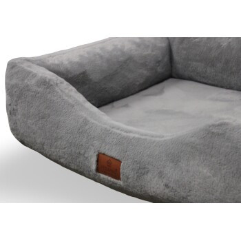 Petliving orthopädisches Hundebett Lina XL in Hellgrau mit Mikrofaser und abnehmbarem Bezug - Bild 2