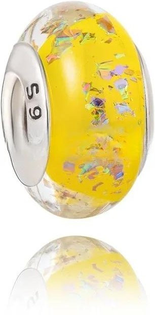 Charms Murano Glas, Bunt, Regenbogen, Schneeflocken, Sterne, Damen - Bild 1