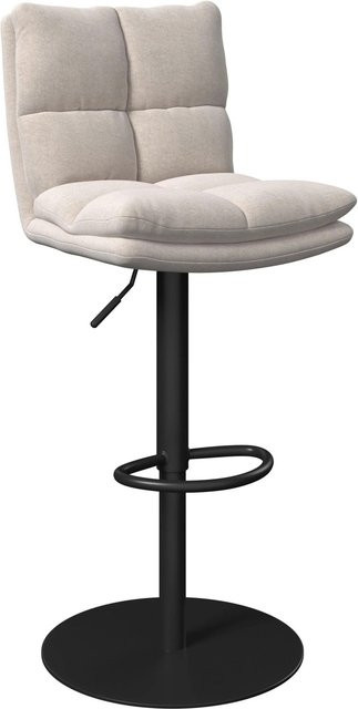 Bessagi Home Barhocker Caja Creme Drehbar Gepolstert - Bild 1
