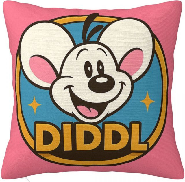 LEO PILLOWCASE Diddl Maus Kissenbezug mit Tiermotiv in Pink, quadratisch, B/T/H: 60 x 60 x 0 cm - Bild 1