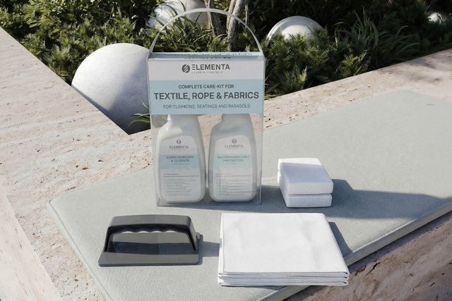 ELEMENTA Fabrics KITS 3-in-1 Box Textilpflege Set mit Cleaner und Protector, 2x 750 ml, Weiß - Bild 1