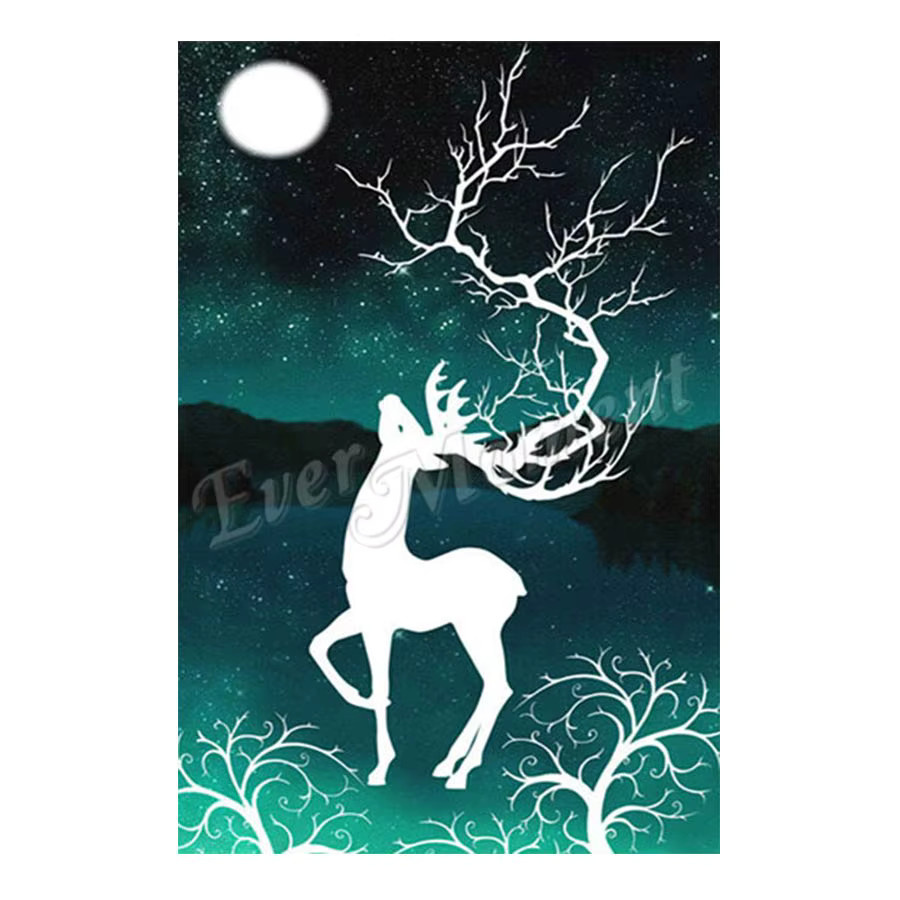 Ever Moment Malen nach Diamanten Hirsch Motiv Weihnachten, Mehrfarbig, B/H: 75 x 50 cm - Bild 4