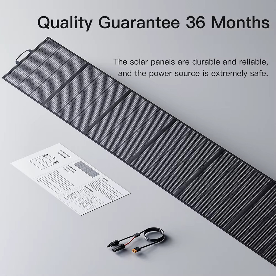 Keenergy Faltbares Solarpanel 500W 24V Schwarz, Wasserdicht IP67, Tragbares Monokristallines Silizium-Panel für Outdoor und Camping - Bild 3