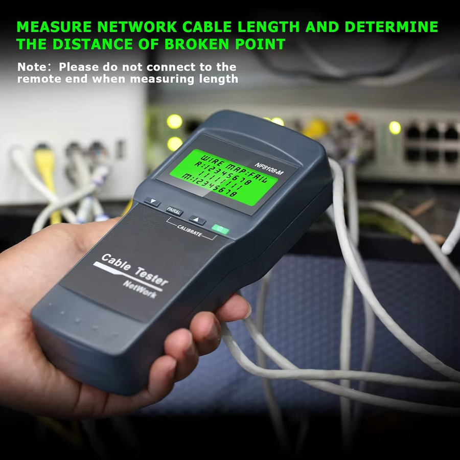 NOYAFA NF-8108M Netzwerkkabeltester mit Kabeltracker und Kabelfehlerfinder in Schwarz - Bild 3