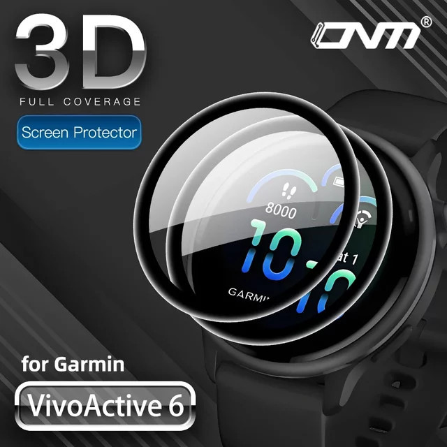 ONM 3D-Schutzfolie für Garmin VivoActive 6, transparent, kratzfest und blasenfrei - Bild 1