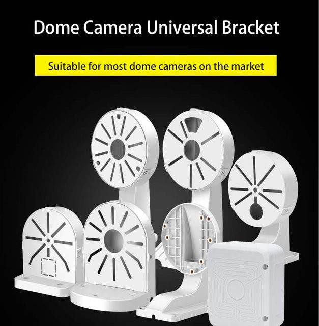 SIMICAM Wandhalterung für Dome-Überwachungskameras in Weiß, L-Typ aus Kunststoff mit Kabelbox für Indoor und Outdoor - Bild 1