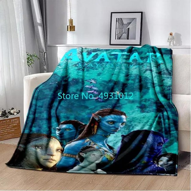JMG Household Supplies Anime Avatar Plüschdecke aus Flanell und Sherpa, Blau, B: 90 cm, T: 120 cm - Bild 1